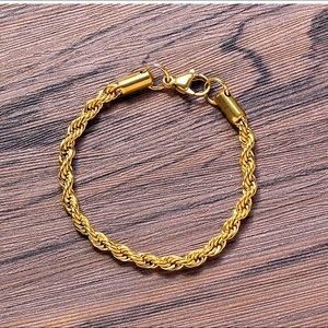 14k gold 5mm rope bracelet